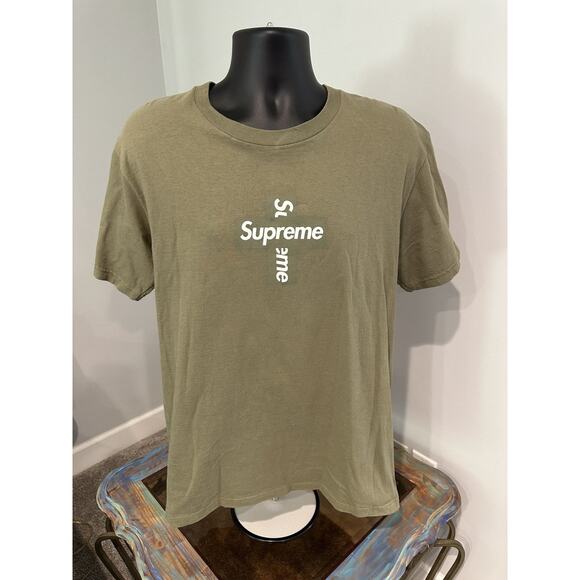 Supreme Cross Box Logo Olive - Picture 1 of 5